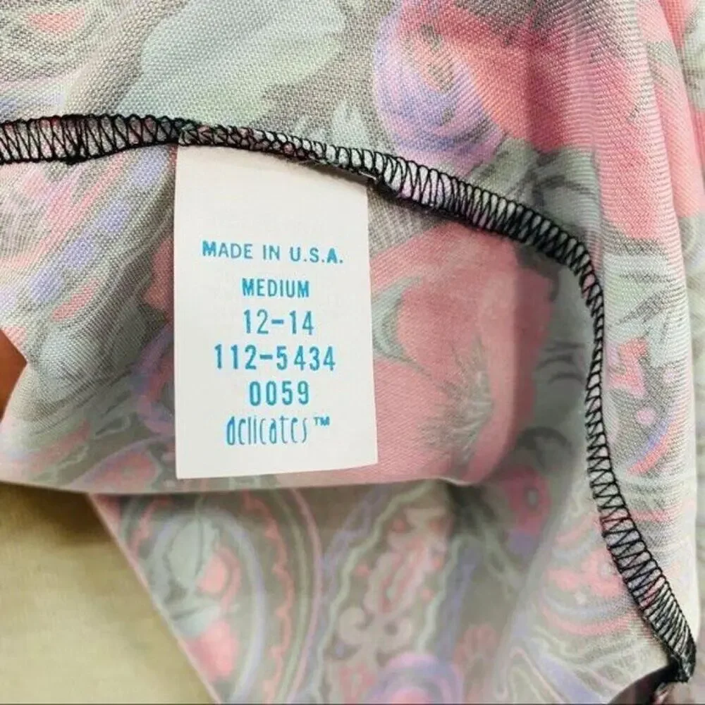 Vintage Delicates Kimono Robe Rich Colorful Floral Medium
